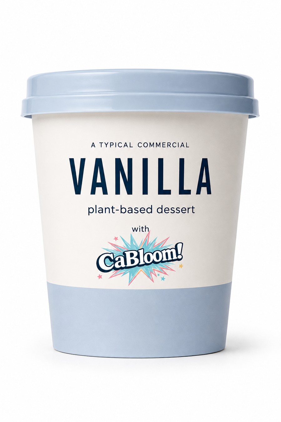 A plant based vanilla dessert made with CaBloom
